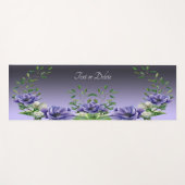 Tapis De Yoga Aquarelle Fleurs violettes Yoga Mat (Devant (Horizontal))