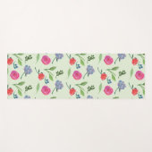 Tapis De Yoga Aquarelle Florale (Devant (Horizontal))