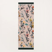 Tapis De Yoga Aquarelle florale Boho Rose poussiéreux (Dos)