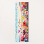 Tapis De Yoga Aquarelle Florale Méditation de la nature (Devant)