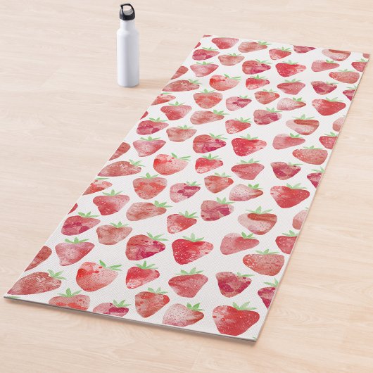 Tapis De Yoga Aquarelle fraise
