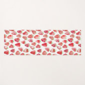 Tapis De Yoga Aquarelle fraise (Devant (Horizontal))