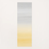 Tapis De Yoga Aquarelle gris jaune Touché Abstrait #1 (Devant)