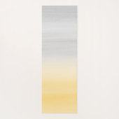 Tapis De Yoga Aquarelle gris jaune Touché Abstrait #1 (Dos)
