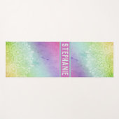 Tapis De Yoga Aquarelle Mandala (Devant (Horizontal))