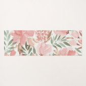 Tapis De Yoga Aquarelle Motif Floral Monogramme (Dos (Horizontal))