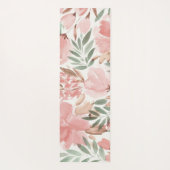Tapis De Yoga Aquarelle Motif Floral Monogramme (Dos)