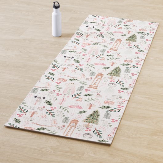 Tapis De Yoga Aquarelle Nutcracker Holiday (En situation)