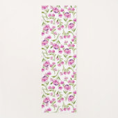 Tapis De Yoga Aquarelle réversible Flores Yoga Mat (Devant)