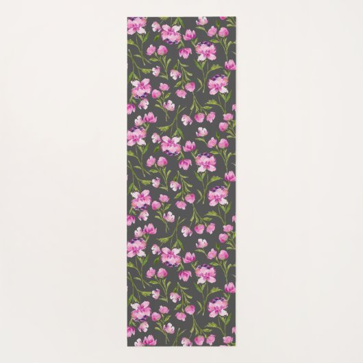 Tapis De Yoga Aquarelle réversible Flores Yoga Mat (Dos)