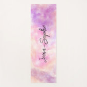 Tapis De Yoga Aquarelle rose (Devant)
