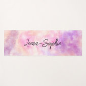 Tapis De Yoga Aquarelle rose (Devant (Horizontal))