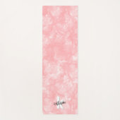 Tapis De Yoga Aquarelle rose Élégante Moderne Initiale (Devant)
