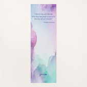 Tapis De Yoga Aquarelle rose et bleu pastel amusant (Devant)