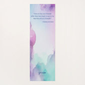 Tapis De Yoga Aquarelle rose et bleu pastel amusant (Dos)