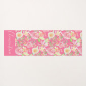 Tapis De Yoga Aquarelle rose rose rose moderne (Dos (Horizontal))