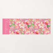 Tapis De Yoga Aquarelle rose rose rose moderne (Devant (Horizontal))