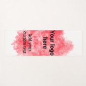 Tapis De Yoga Aquarelle rouge simple ajouter votre logo texte pe (Devant (Horizontal))