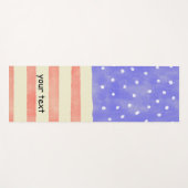 Tapis De Yoga Aquarelle rustique USA drapeau américain Texte per (Devant (Horizontal))