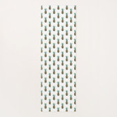 Tapis De Yoga Aquarelle tropicale d'ananas du monogramme | (Dos)