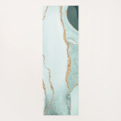 Tapis De Yoga Aquarelle, verdure ardoise, veines argentées (Dos)