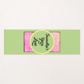 Tapis De Yoga Aquarelle vert géométrique (Devant (Horizontal))