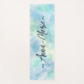 Tapis De Yoga Aquarelle verte (Devant)
