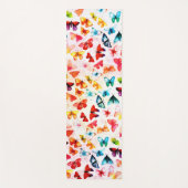 Tapis De Yoga Aquarelle Whimsical Rainbow Forest Butterfly (Devant)