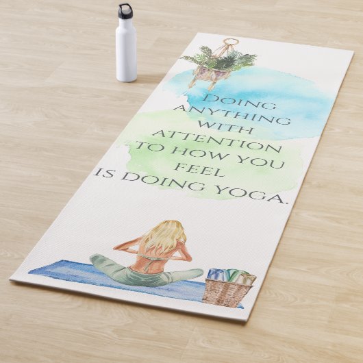 Tapis De Yoga Aquarelle Yoga Mat (En situation)