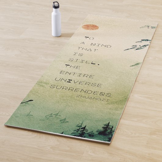 Tapis De Yoga Aquarelle Zen Motivational Paysage (En situation)