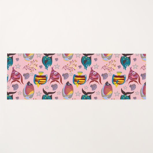 Tapis De Yoga Aquatic animals | ocean underwlife 3 (Devant (Horizontal))