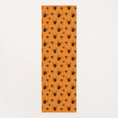 Tapis De Yoga Araignées Halloween motif noir et orange (Devant)