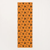 Tapis De Yoga Araignées Halloween motif noir et orange (Dos)