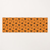 Tapis De Yoga Araignées Halloween motif noir et orange (Devant (Horizontal))