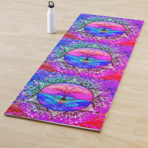 Tapis De Yoga Arbre arc-en-ciel de la vie Yoga Mat