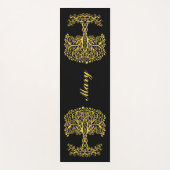 Tapis De Yoga Arbre Celtique Jaune (Devant)
