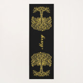 Tapis De Yoga Arbre Celtique Jaune (Dos)