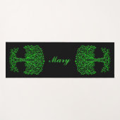 Tapis De Yoga Arbre Celtique Vert De Vie (Devant (Horizontal))