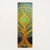 Tapis De Yoga Arbre Cosmique Doré De La Vie (Dos)