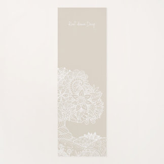 Tapis De Yoga Arbre Profond De La Vie Mandala Design - Sable