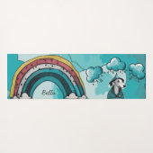Tapis De Yoga Arc-en-ciel et chien (Dos (Horizontal))