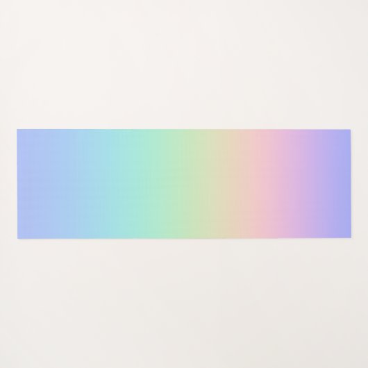 Tapis De Yoga Arc-en-ciel pastel (Dos (Horizontal))