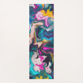 Tapis De Yoga Arc-en-ciel psychédélique marbré (Devant)