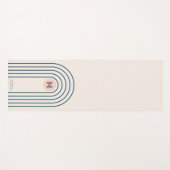Tapis De Yoga Arcs de lignes géométriques Abstraites Pastel Retr (Devant (Horizontal))