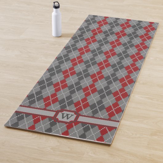 Tapis de yoga Argyle Ashes and Embers (En situation)