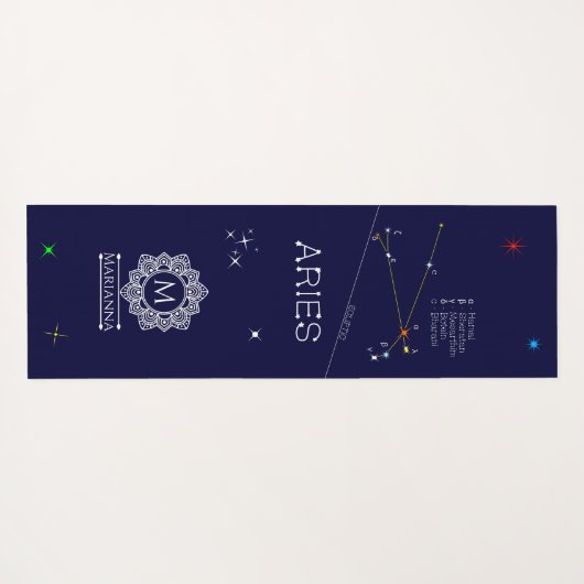 Tapis De Yoga Aries de Zodiac Constellation (Dos (Horizontal))