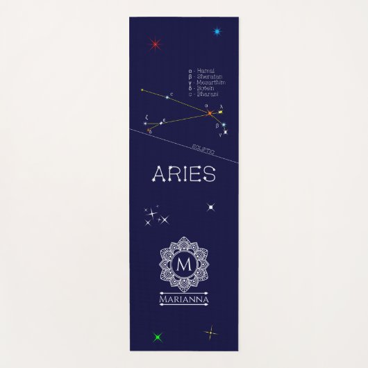 Tapis De Yoga Aries de Zodiac Constellation (Devant)