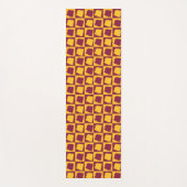 Tapis De Yoga Arizona Pop Art Checkerboard Pattern Maroon Gold (Devant)