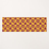 Tapis De Yoga Arizona Pop Art Checkerboard Pattern Maroon Gold (Devant (Horizontal))