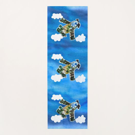 Tapis De Yoga Army Jet "Art by Kids" (Devant)